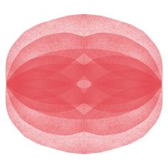 an image of a red circular object in the middle of a white background with lines and dots