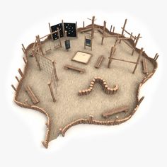 an image of a small playground in the shape of a map