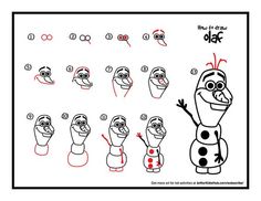 how to draw cartoon characters from frozen world