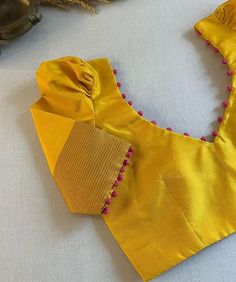 Blue Yellow Blouse Design, Simple Patchwork Blouse Designs, Yellow Blouse Design Silk, Batch Work Blouse Designs, Hand Models For Blouses, Plain Blouse Designs Latest Silk, Blouse Hands Models Latest, Yellow Blouse Design