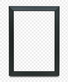 an empty black frame on a transparent background