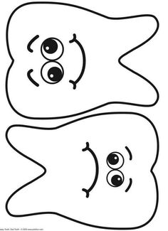 two cartoon faces with eyes and noses