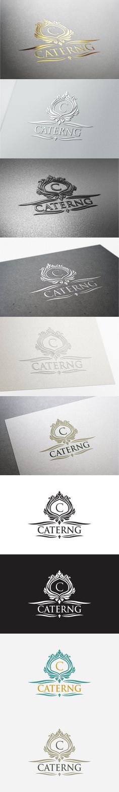 an assortment of different types of logos on white and black paper with gold foiling