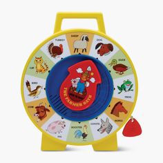 a toy wheel with pictures of animals on it