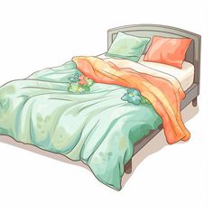 Bed Clipart in Pastel Colors Art Style Artwork: 4K Vector & SVG Bed Artwork, Bed Clipart, Pastel Colors Art, Bus Wrap, Colors Art, Unique Tattoo Designs, Banner Advertising, White Tattoo, Print Advertising