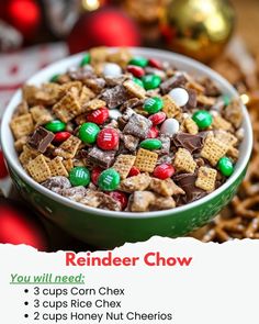 a bowl filled with christmas cheer cereal