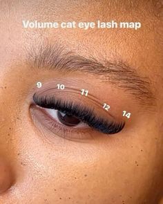 Cat Eye Extensions Map, Hybrid Lash Extensions Map Cat Eye, How To Hybrid Lash Extensions, Feather Lash Extensions, Cat Eye D Curl Lash Extensions, Cat Eyelash Extensions Mapping, Lashes Volume Cat Eye, Lash Map Cat Eye Volume, Lash Extensions Cat Eye Map