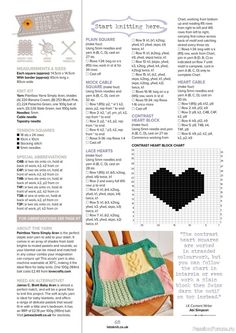 an article in the knitting book with pictures of different items