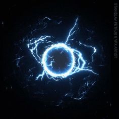 an image of a circular object in the sky with lightning coming out of it's center