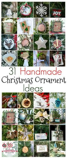 the cover of handmade christmas cards, with pictures of ornaments and other things on it