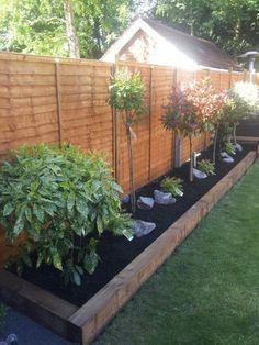 a wooden fence with plants growing in it