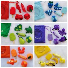 there are many different items made out of felt