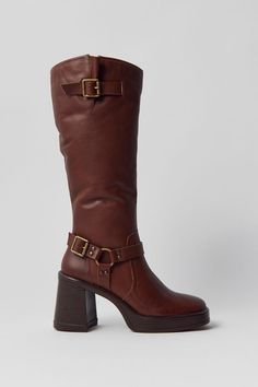 Brown Heeled Boots, Madden Boots, Steve Madden Boots, Trendy Boots, Fresh Shoes, Fancy Shoes, Aesthetic Shoes, Motorcycle Boots, Fall Shoes