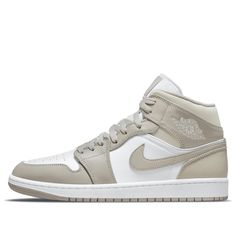 Air Jordan 1 Mid Linen, Jordan 1 Mid Linen, Air Jordan Mid, Retro Jordans, Jordan Mid, Nike Air Jordan 1 Mid, Bone White, Air Jordan 3, Nike Air Jordan 1