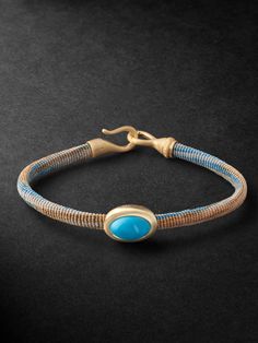 Each piece of OLE LYNGGAARD COPENHAGEN jewellery is handcrafted in the same workshop as when the label was founded back in 1963. From the 'Life' collection, this bracelet is designed with colourful, hand-knotted cord and a unique turquoise cabochon centred in a gold bezel setting. Back In 1963, Cord Bracelet, Bracelet For Men, Cord Bracelets, Blue Bracelet, Mr Porter, Bezel Setting, Bracelets For Men, The Label