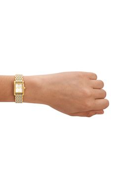 Tory Burch Eleanor Two-Tone Stainless Steel Bracelet Watch, 19mm x 28mm | Nordstrom Watches Women Dainty, Small Womens Watch, Larson And Jennings Watch, Tory Burch Watch For Women, Everyday Watch Women, Mixed Metal Watch, Dainty Watches For Women, Women’s Watch, Womens Watches Minimalist