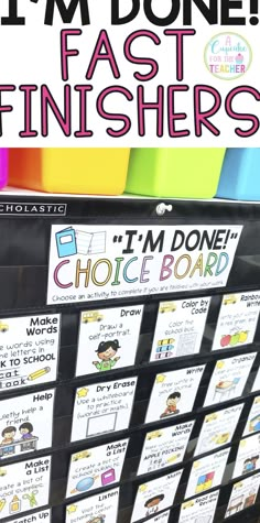 Early Finisher Activities, Fast Finisher Activities, Teaching Classroom Management, Activities For Students, Finish Work, Choice Board, Early Finishers Activities, Fast Finishers, 3rd Grade Classroom