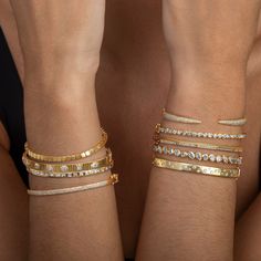 Small Golden Square Bracelet MATERIALS Available in 14k Yellow Gold, 14k White Gold, and 14k Rose Gold. DETAILS Gold Weight: 9.4 gr *If in stock will ship in 2-3 business days. If back-ordered, please allow 4-7 weeks for delivery. Rush options may be available please contact hello@alevjewelry.com Gold Bracelet Stack, Square Bracelet, Gold Bracelets Stacked, Bracelet Materials, Necklace Length Guide, Bracelet Size Chart, Bar Jewelry, Diamonds And Gold, Gold Bangle