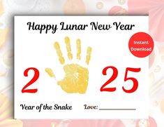 This Lunar New Year Handprint Craft for 2025 is a fun way for the children to enjoy the holiday!  Throwing a Lunar New Year Party?  This is a fun way for kids to celebrate the Year of the Snake.  Bonus.. this is a wonderful keepsake as well!   Perfect for classroom activities to celebrate Lunar New Year. Simply print it off and its ready to use! It is an instant download so you can grab a copy as soon as you decide to purchase.   Print as many copies as you need.  It is created for an 8.5" by 11 January Calendar Ideas, Lunar New Year Craft, Lunar New Year Party, New Year Craft, Happy Lunar New Year, Handprint Craft, New Year's Crafts, Handprint Crafts, Standard Paper Size