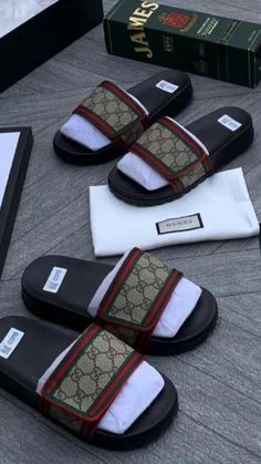 Gucci Palm Slippers For Men, Mens Slippers Fashion Style, Couples Clothes, Puma Slides, Puma Fashion