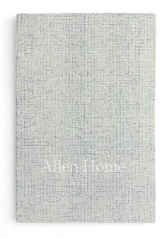 an open notebook with the word allen flanne written on it in white and blue