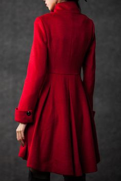 winter coats for women red cashmere jacket by YL1dress on Etsy, $159.00 Moncler Coat, Winter Coats For Women, Cashmere Jacket, Red Wool, Cashmere Coat, Winter Coats Women