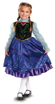 Disney's Frozen is one of the most famous animated films of all time due to its inspirational storyline, excellent animation, and catchy songs! Now your child can dress up as her favorite Frozen character, Anna, with this officially licensed costume set featuring a beautiful dress with a petticoat, vest, and character cameo! Anna Halloween Costume, Frozen Halloween Costumes, Anna Dress Frozen, Anna Frozen Costume, Anna Costume, Costume Disney, Anna Disney, Elsa Costume, Frozen Costume