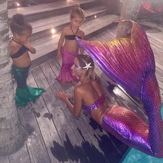 Water Babies North West and Penelope Disick Meet a Mermaid on Vacation in St. Barts North West Baby, Fin Fun Mermaid Tails, Fin Fun Mermaid, Fin Fun, Penelope Disick, Kardashian Kids, Kardashian Family, St Barts, Mermaid Life