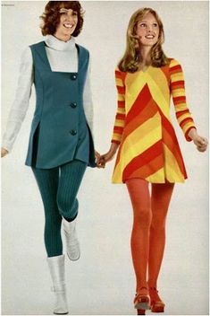 60’s Fashion, Decades Fashion, Colorful Clothing, 1960 Fashion, 60s And 70s Fashion, Fashion 1960s