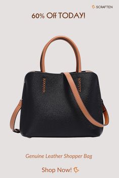 Timeless Design: Featuring a minimalist design and premium leather finish, this shoulder bag exudes elegance and class, ideal for every season. Leather Shopper Bag, Bucket Handbags, Designer Shoulder Bags, Shopper Bag, Minimalist Design, Timeless Design, Fashion Forward, Crossbody Bag, Bags Designer