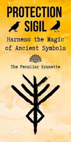 the cover for protection sigil harnesss the magic of ancient symbols, with two birds on it