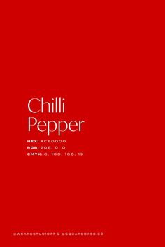 Chilli Pepper Bright Red Colour Palette Inspiration For Your Next Design Project Red Brand Color Palette, Jewellery Website, Brand Colour Schemes, Red Color Combinations, Red Color Schemes