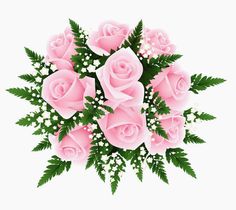 bouquet of pink roses and baby's breath stock photo image 477984