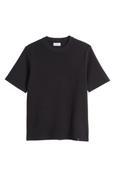 So lightweight and comfortable, you'll barely know you're wearing this airy waffle-knit T-shirt. 28" length (size medium) Crewneck Short sleeves 100% polyester Machine wash, dry flat Imported Waffle Tshirt, Waffle Tee, Saturdays Nyc, Waffle Shirt, Knitted Tshirt, Waffle Knit, Waffles, Short Sleeves, Nordstrom