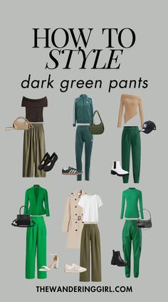 Looking for the perfect dark green pants outfit? Whether you're a woman searching for stylish dark green pants outfit women options or wondering what to wear with green pants, this color is incredibly versatile. Green pants outfits can be dressed up or down, with a simple top for casual days or a blazer for a chic office look. How to style green pants? Pair them with neutral tones, bold prints, or even a leather jacket for a cool vibe. If you're into olive green pants outfit ideas, consider adding cozy sweaters and ankle boots for a perfect fall look. With green pants for every occasion, you can easily transition from day to night with the right accessories. Get inspired with these dark green pants outfit ideas for an effortlessly chic wardrobe!