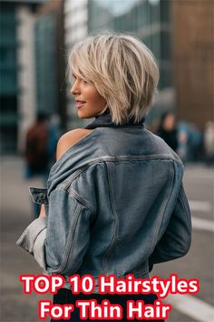 Get ready to rock your thin hair with these top 10 edgy and modern hairstyles. #hairstylesforthinhair #edgyhair Short Modern Bob Hairstyles, Angle Bob Hairstyles, Shaggy Bob With Bangs For Fine Hair, Short Cut For Fine Hair Over 50, Choppy Bob Hairstyles For Round Faces, Shaggy Bob Chin Length, Hairstyles For Short Fine Hair Over 50, Chin Length Fine Hair Styles, Back Of Shag Haircut