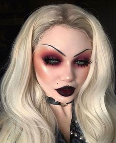 Bride Of Chucky Halloween, Bride Of Chucky Makeup, Chucky Makeup, Chucky Costume, Chucky Halloween, Creepy Halloween Makeup