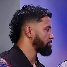 Jey Uso Haircut, Mullet With Beard, Tapered Mullet Men, Mullet Hairstyle Men, Taper Mohawk, White Guy Haircuts, Mullet Modern, Taper Fade Short Hair