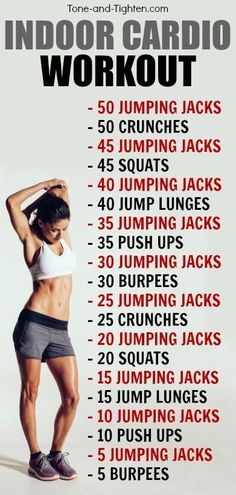 a woman doing an indoor cardio workout with the text, 30 - minute cardio workout