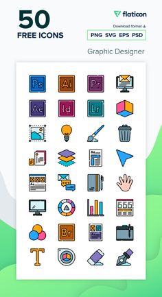 the 50 free icons for graphic designers