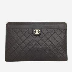 Elegant Chanel Lambskin Quilted Clutch With 24k Gold-Plated Cc Hardware From The 90s. This Clutch Has Metal Parts Inside The Top Of The Bag To Keep The Clutch Closed When Needed, But Easy To Open And Access. The Inside Is Traditional Chanel Burgundy Lambskin. This Is A Perfect Evening Bag For Any Fashion Forward, Elegant Woman. There Is Light Corner Wear On All Four Corners (Please Look Closely At The Photo Of The Corners). The Ccs Have Scratches (Pictured), But The Plating Is Not Peeled And Is Quilted Clutch, Chanel Print, Chanel Clutch, Argyle Diamonds, Chanel Black, Four Corners, Cc Logo, Vintage Chanel, The 90s