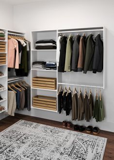 The Easy Track 35-in shelf (2 pk) gives you the ability to easily customize your closet system. The shelves are easily attached between two vertical panels and can be cut to size to your desired dimensions. They have a durable scratch resistant melamine finish that and come with all of the required installation hardware. Easy Track 35-in x 14-in D White Solid Shelving Wood Closet Shelf (2 Shelves) | RS1436 Open Concept Closet, Easy Track Closet, Track Shelving, Wood Closet Shelves, Diy Closet Shelves, Cheap Shelves, Wood Closet Systems, Painted Closet, Wood Closet