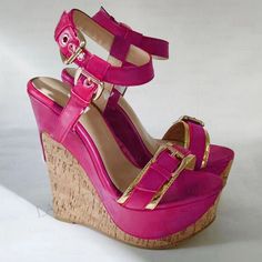 SEIIHEM Women Sandals Platform Wedges Patchwork Faux Leather Buckle Straps Ladies Female Shoes Woman Plus Big Size 39 43 45 48 Welcome to customize colors/material/circumference, etc. More choices for you to be fashion & unique.  You MUST Contact us before placing an customize order. Or the shoes will be sent with default options in our listing. Wedges For Women, Pink Leather Wedge Sandals For Party, High Heel Wedges Platform, Heels Ideas, Jorge Gonzalez, Coral Wedges, Platform Wedges Shoes, Fashion Shoes Heels, Cute Shoes Heels