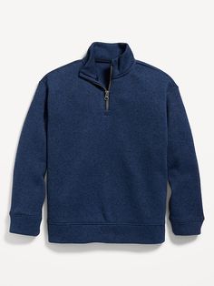 Sweater-Fleece Quarter-Zip Pullover Sweater for Boys | Old Navy Old Navy Fleece Pullover, Old Navy Quarter Zip, Boy Winter Sweater, Fleece Half-zip Sweatshirt For Outdoor, Half-zip Fleece Sweatshirt For Outdoor, Fleece Quarter Zip, Navy Sweaters, Boys Sweaters, Family Pajamas