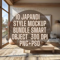 the 10 japanese style mockup bundle is ready to be used in your home decor project