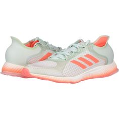 Adidas Women's Focus BreatheIn Running Shoes Sneakers EE7721 Dash Green/Signal Coral/Running White New with tag, without box. Escape to your run. These adidas running shoes have a lightweight feel that helps you reconnect with yourself and leave stress behind. The stretchy knit upper fits like a glove and has a sheer midfoot panel that lets light shine through. The super lightweight midsole provides the right amount of responsiveness cushioning that's comfortable without weighing you down. Light Green Slip-on Running Shoes For Sports, Orange Athleisure Sneakers For Running, Adidas Trail Running Shoes For Jogging In Athleisure Style, Adidas Athleisure Trail Running Shoes For Jogging, Pink Low-top Trail Running Shoes For Athleisure, Adidas Low-top Running Shoes With Rubber Sole, Green Low-top Running Shoes For Training, Low-top Running Shoes For Errands With White Sole, Low-top White Sole Running Shoes For Errands