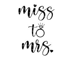 Miss To MrsSvgBride To Be SvgFuture MrsSvg is a vector file that can be easily recolor and resizedCut file for Cricut and SilhoutteUseful stickerpindecalvinyl and stencilYou will get 1 Zip archive file contains following formats1 SVG1 DXF1 PNG1 PDF1 EPS TERMS OF USE PERSONAL USEFor any personal project in which NO profit is made COMMERCIAL USEIf you want to produce END products for SALE using my designsyou need to purchase this Commercial Licenses://www.etsy.com/listing/913463090/commercial-use Bride Quotes, Bridal Shower Inspo, Miss To Mrs, Projets Cricut, Future Mrs, Vector Cut Files, Vector Cut, Cricut Projects Vinyl