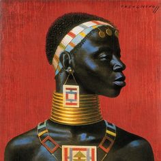 Ndebele Woman wallpaper - Contemporary African Design Tretchikoff Art, Vladimir Tretchikoff, South African Art, Afrique Art, African Paintings, Afrikaanse Kunst, Afrocentric Art, South African Artists, Beacon Hill