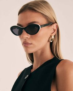 The ferragni by banbé are soft cat eye sunglasses.    embody a 70's aesthetic in these ulta-retro rounded cat eye's. Women’s Sunglasses, Funny Glasses Pictures, Soft Cat Eye, 1960s Sunglasses, 70's Aesthetic, Maternity Dress Wedding Guest, 70s Sunglasses, Groomsmen Accessories, Soft Cat