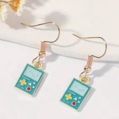 Adventure Time - Bmo Earrings - Nwt - Measurements In Pics Beer Necklace, Time Jewelry, Interlocking Circle Necklace, Neutral Eyeshadow Palette, Gold Circle Necklace, Pandora Necklace, Neutral Eyeshadow, Trending Necklaces, Fringe Necklace